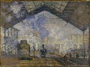 Claude Monet La Gare Saint-Lazare de Claude Monet USA oil painting artist